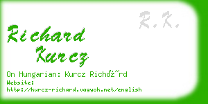 richard kurcz business card